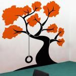 Huge Tree With Tire Swing Wall Decal - Perfect For..