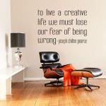 To Live A Creative Life - Quote - Vinyl Wall Art..