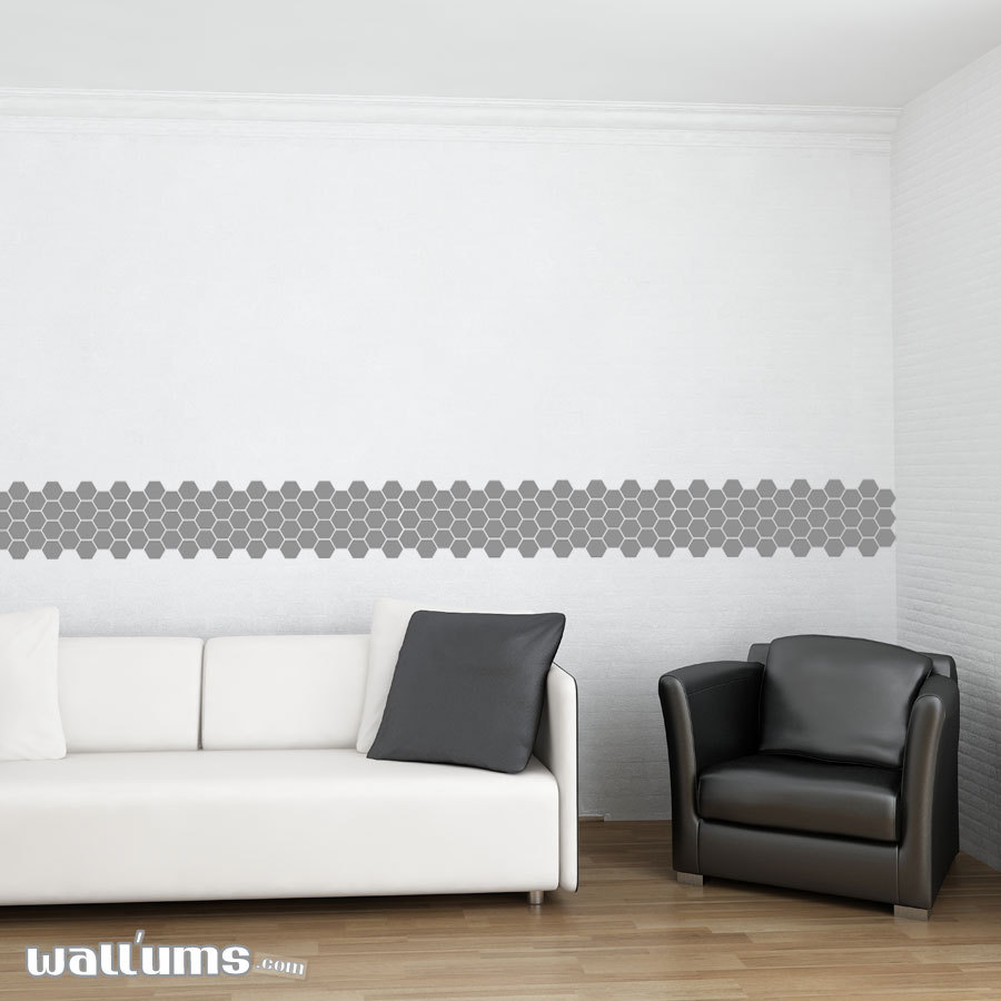 Solid Honeycomb Pattern Wall Decal - Vinyl Wall Art Decal Sticker