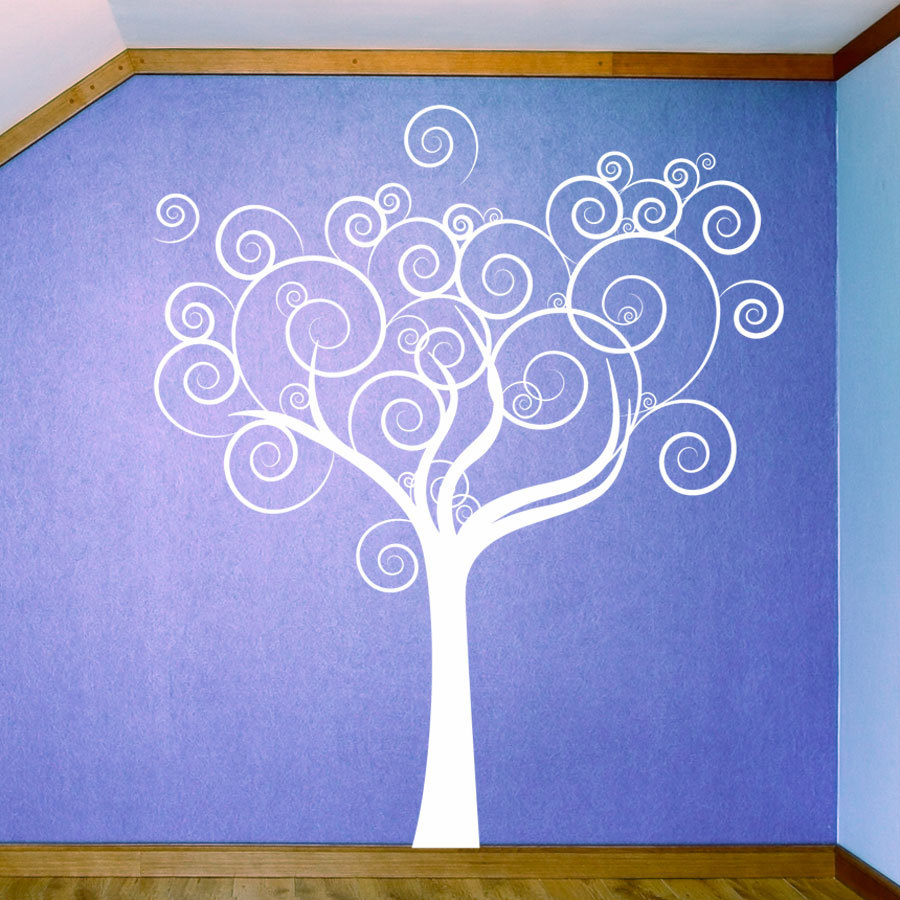 Whimsical Lovetree Wall Decal- Vinyl Wall Art Decal Sticker