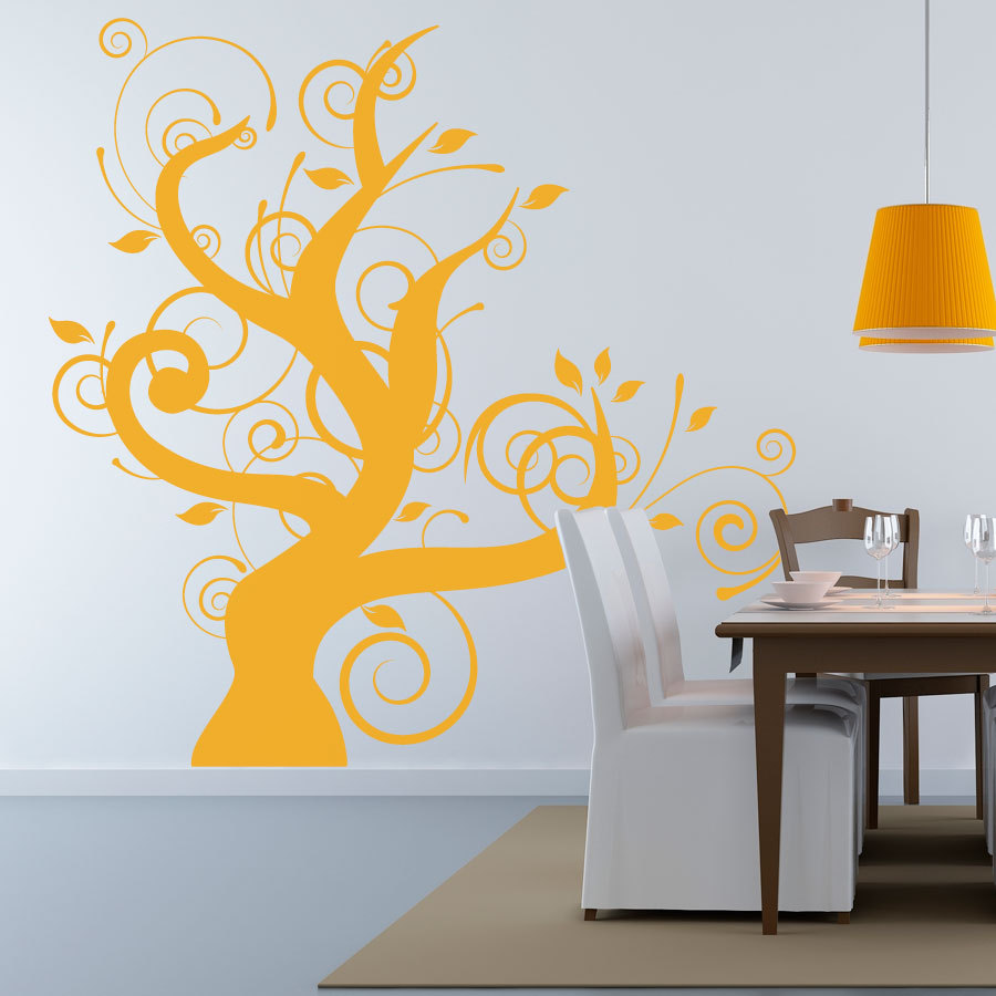 Thick Whimsical Tree Wall Decal- Vinyl Wall Art Decal Sticker