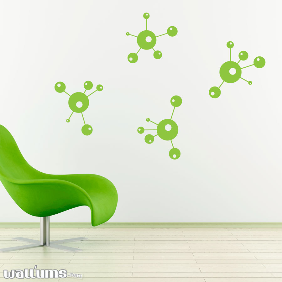 Sci Fi Molecule Wall Decal - Vinyl Wall Art Decal Sticker