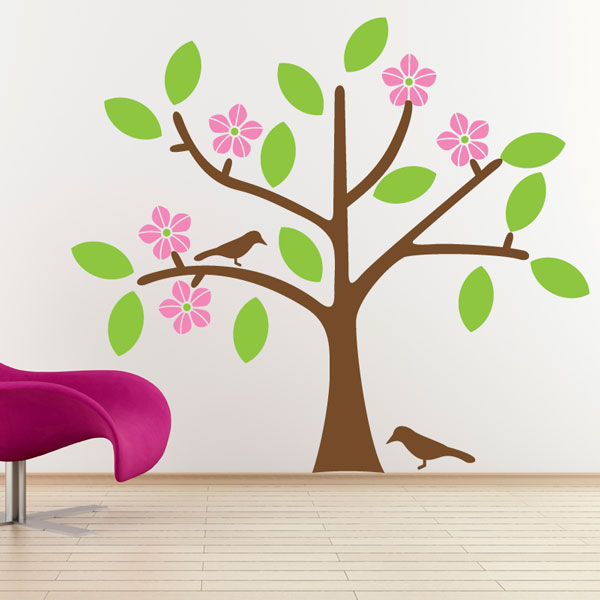 Pink Blossom Tree Wall Decal